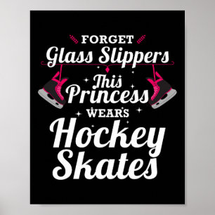 Spaß Hockey-Design für Mädchen Frauen Eishockeyspi Poster