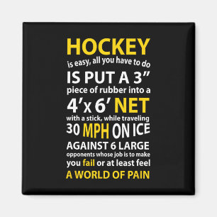 Spaß Hockey-Quote Hockey ist ein einfaches Geschen Magnet
