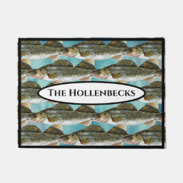 Spaß-Hornhautfleck-Pike-Fisch-Muster Fußmatte