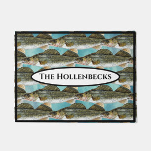 Spaß-Hornhautfleck-Pike-Fisch-Muster Fußmatte