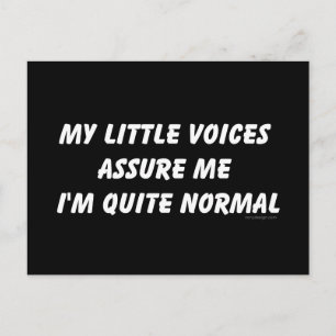 Spaß "Hörstimmen" Postkarte