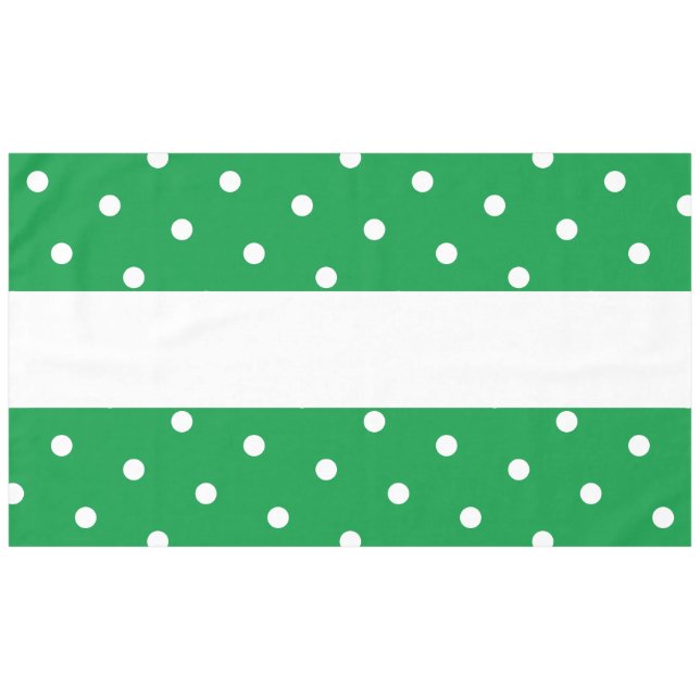 Spaß Hübsche, hellgrüne Streifen Polka Dots Tischdecke (Vorderseite (Horizontal))
