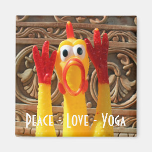 Spaß-Huhn-Yoga-Magnet! Magnet