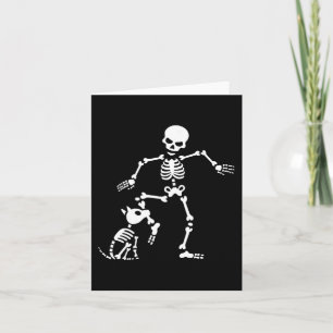 Spaß Hund wie Knochen Kostüm Halloween Karte