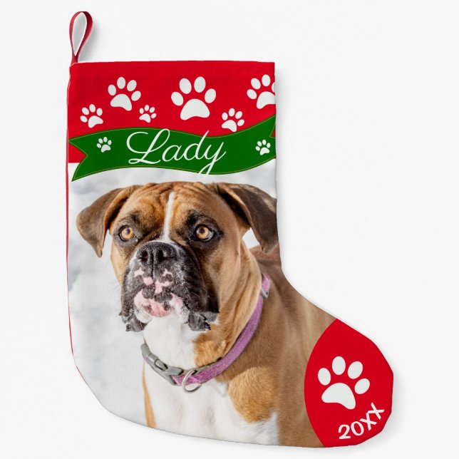 Spaß-HundeweihnachtsStrümpfe - personalisiertes Kleiner Weihnachtsstrumpf (Vorderseite)