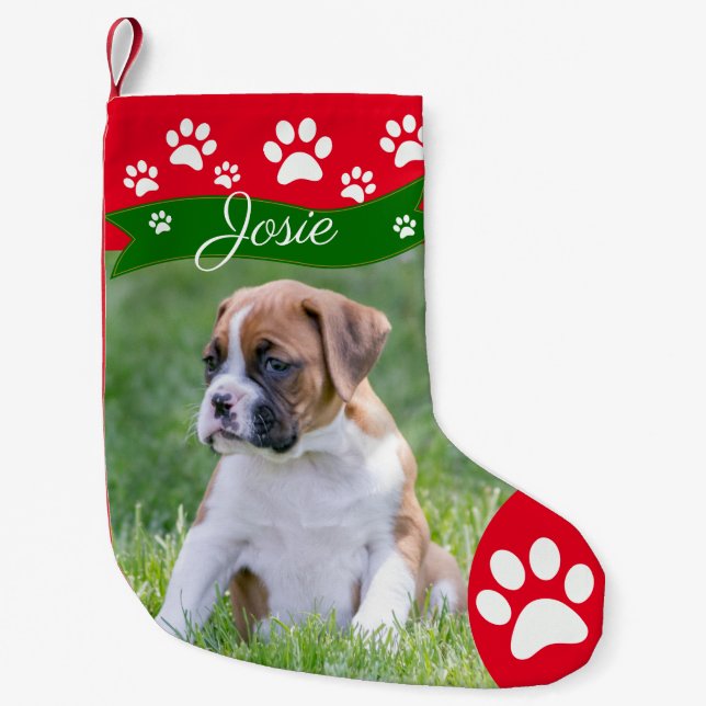 Spaß-HundeweihnachtsStrümpfe - personalisiertes Kleiner Weihnachtsstrumpf (Vorderseite)