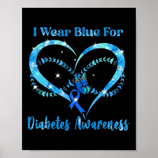Spaß I Blauer Weber Diabetes Bewusstsein Mutter Ta Poster (Vorne)