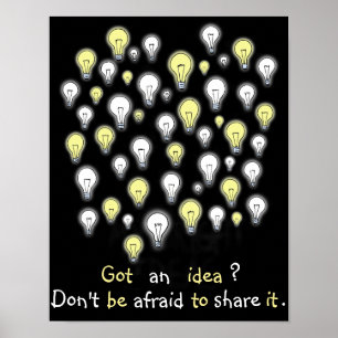 Spaß I haben eine Ideen-Glühlampe-Inspiration Poster