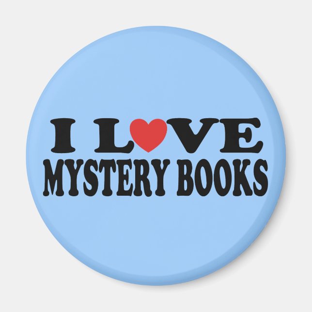 Spaß I Liebe Mystery Books T - Shirt Magnet (Vorne)