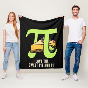 Spaß I LIEBE PIE UND PI Day Fleecedecke