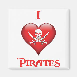 Spaß I Liebe Pirates Magnet
