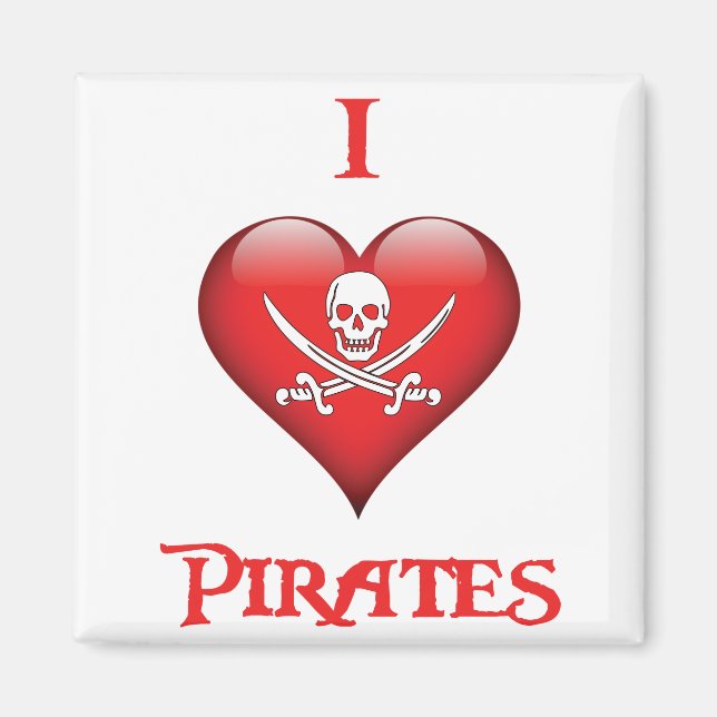 Spaß I Liebe Pirates Magnet (Vorne)