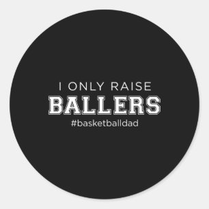 Spaß I nur Baller Vater Basketball Trainer Spur er Runder Aufkleber
