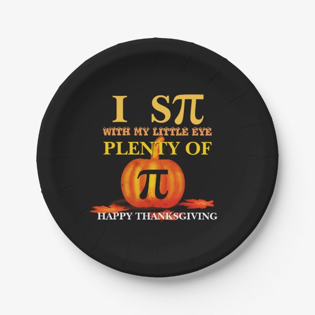 Spaß I SPY PUMPKIN PIE Erntedank Pappteller (Vorderseite)