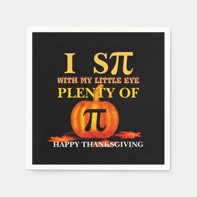 Spaß I SPY PUMPKIN PIE Erntedank Serviette (Vorderseite)