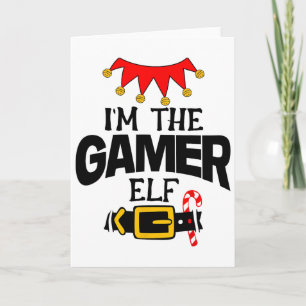 Spaß, ich bin das Gamer-Elfen-Kostüm Weihnachts-Fa Karte