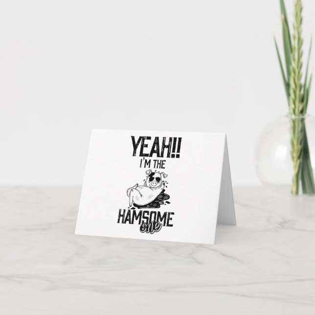 Spaß: Ich bin der Handsome (Hamsone) 1 BLANK Card Karte (Vorderseite)