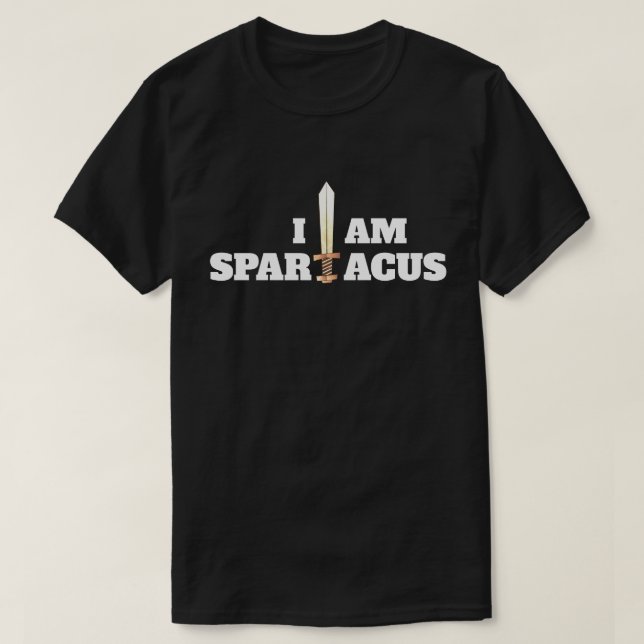 Spaß "Ich bin Spartacus" mit Schwert T-Shirt (Design vorne)