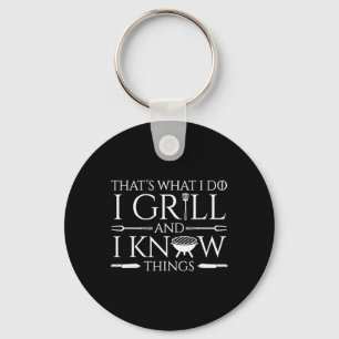 Spaß ich Grill und wissen, Dinge Meat Lover Rbecue Schlüsselanhänger