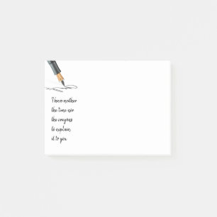 Spaß ich habe nicht die Zeit, Crayons zu erklären Post-it Klebezettel