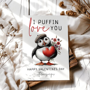 Spaß Ich Papageientaucher Liebe Dich Valentinstag Feiertagskarte