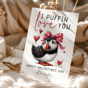 Spaß Ich Papageientaucher Liebe Dich Valentinstag Feiertagskarte