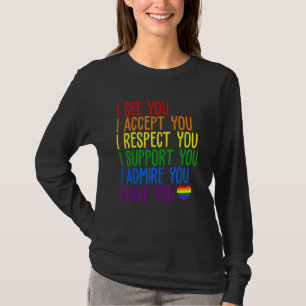 Spaß Ich sehe Akzeptanz Respekt Unterstützung Bewu T-Shirt