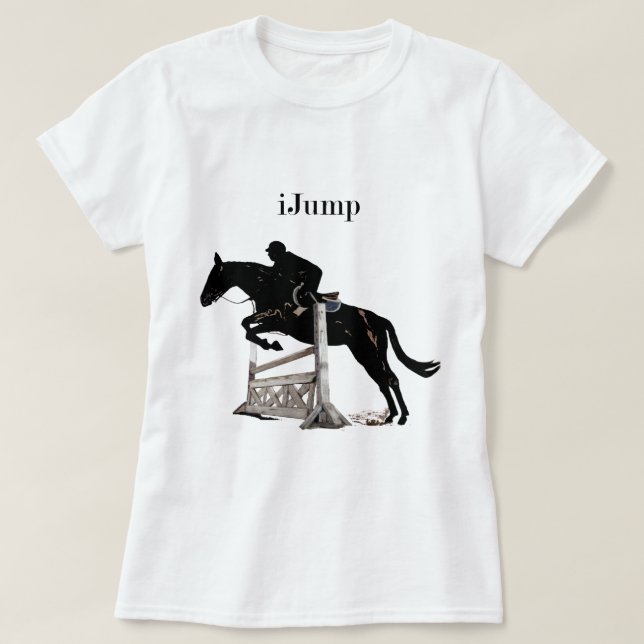 Spaß iJump Pferd T-Shirt (Design vorne)