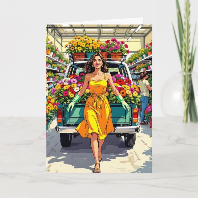 Spaß im Frühjahr Zeit für Pflanze Karte (Vorderseite)