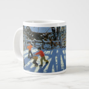 Spaß im Schnee Tideswell Derbyshire Jumbo-Tasse