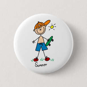 Spaß im Sommersun-Knopf Button
