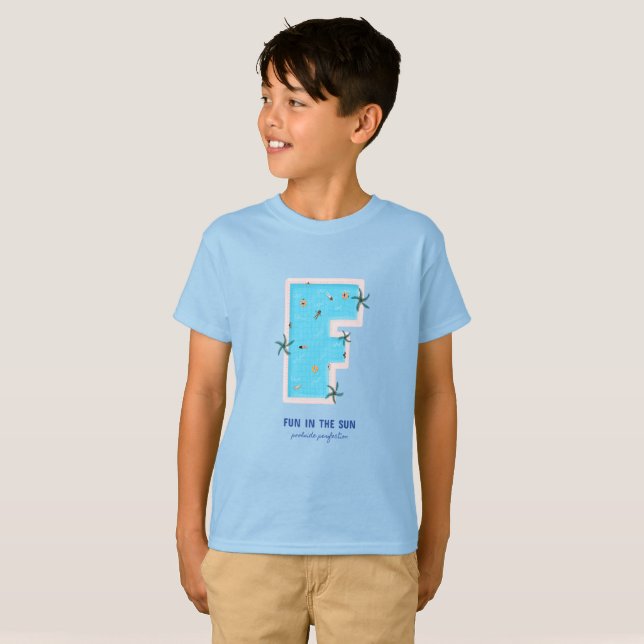 Spaß im Sun F-förmigen Pool T-Shirt (Vorne ganz)