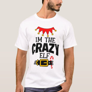 Spaß im verrückten Elfenkostümen Weihnachten Famil T-Shirt