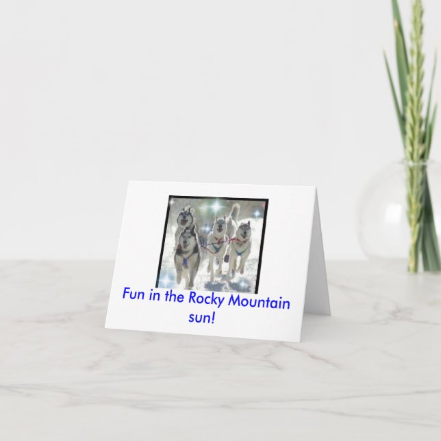 Spaß in der felsiger Gebirgssonne! Karte (Vorderseite)