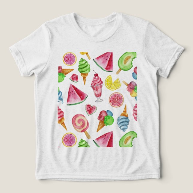 Spaß in der Sonne Tri-Blend Shirt (Design Vorderseite)