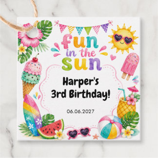 Spaß in der Sonne Tropischer Sommer Geburtstag Geschenkanhänger