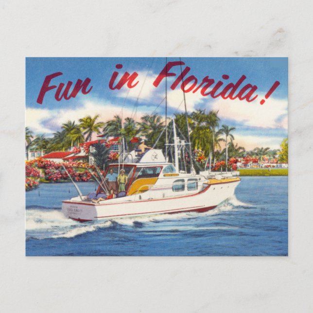 Spaß in Florida! Vintag Postkarte (Vorderseite)