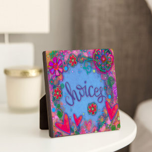 Spaß Inspirierend Choices Teen Hearts Blume Girly Fotoplatte