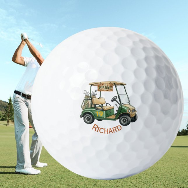 Spaß Inspirierender 19. Loch Name Golfball (Von Creator hochgeladen)