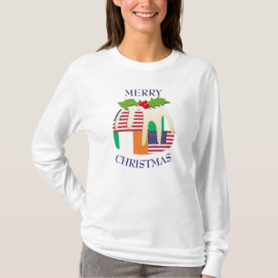 Spaß   IRISH AMERIKA   Weihnachts-Pudding-T - Shir T-Shirt