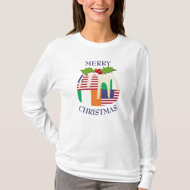 Spaß | IRISH AMERIKA | Weihnachts-Pudding-T - Shir T-Shirt (Vorderseite)