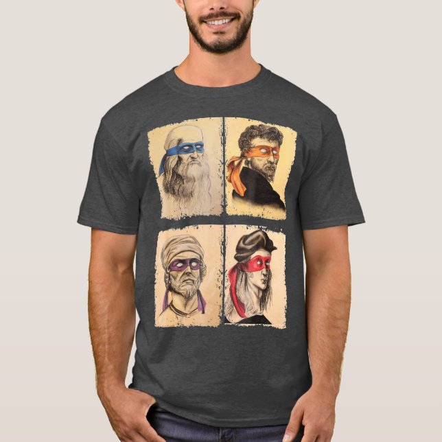 Spaß Italienische KünstlerInnen von Turtles Art Lo T-Shirt (Vorderseite)