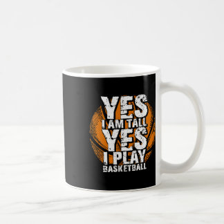 Spaß Ja, ich bin groß und spiele Bysketbyll Hoops Kaffeetasse