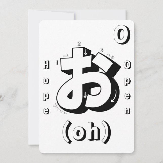 Spaß japanische Alphabet Farbgestaltung Kunst-Entw Einladung (Vorderseite)