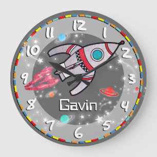 Spaß Jungs rauschen graue Wanduhr