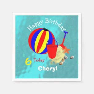 Spaß-Kids-Beach-Spiele Personalisiert Serviette