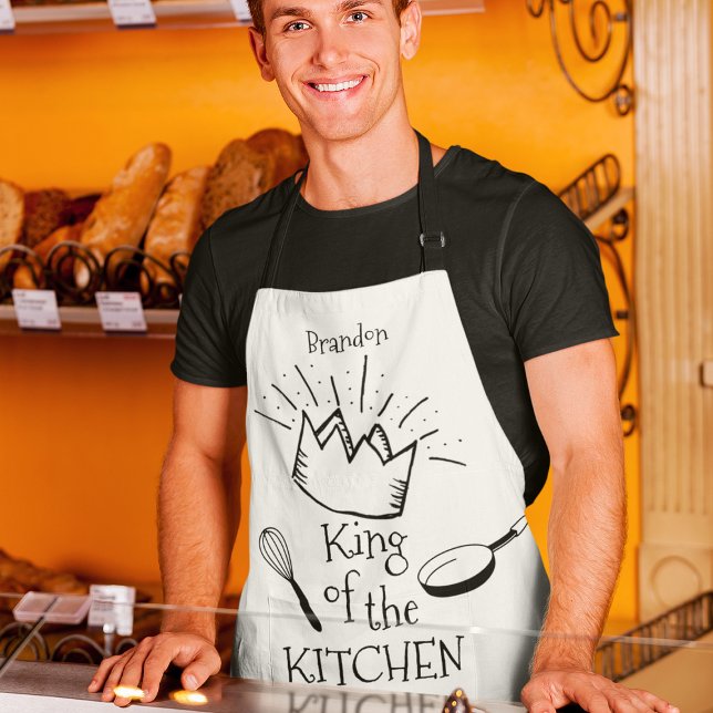 Spaß King of the Kitchen Personalisiert Schürze (Von Creator hochgeladen)