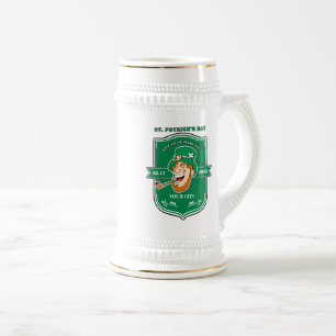 Spaß-Kobold-Abzeichen-Entwurfs-St Patrick Bierglas