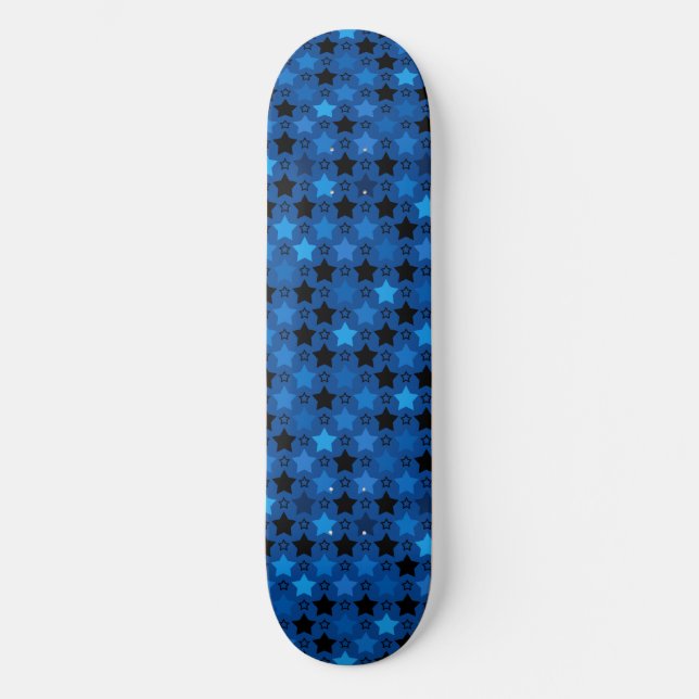 Spaß kreativ Stilvolles Blue Star Muster Skateboard (Vorderseite)