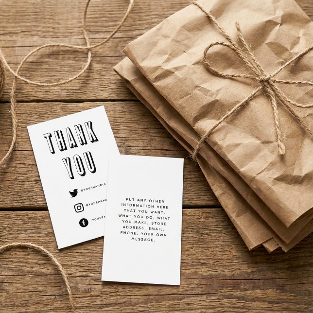 Spaß kühl 3D danke Ihnen weißen und schwarzen sozi Begleitkarte (Von Creator hochgeladen)